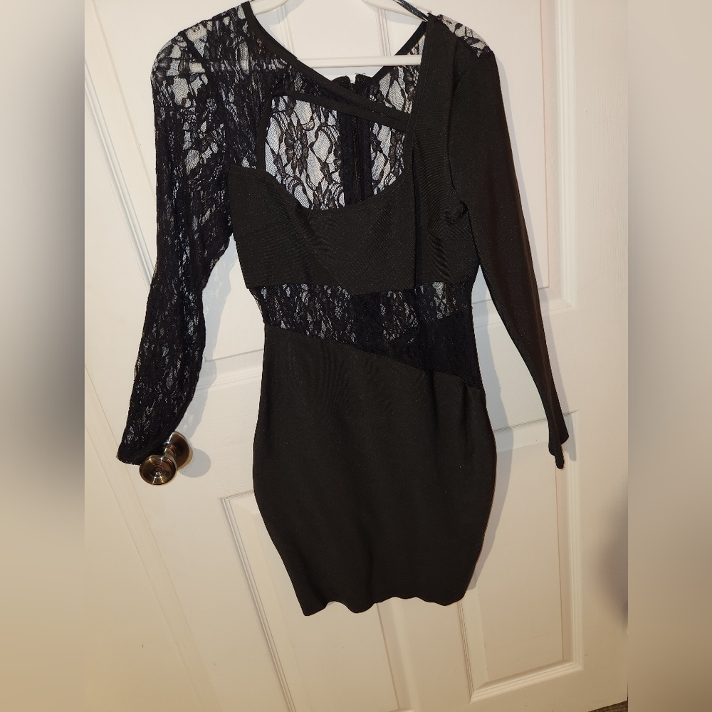 Black mini dress